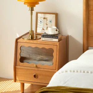 โต๊ะข้างเตียงไม้ Minimal Side table